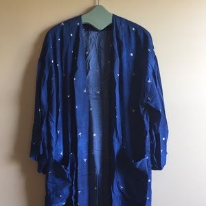 Blue kimono with pockets & Star design